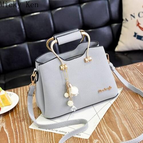 2020 New Women PU Bag Metal Handle Handbag Ladies Purse Ornaments Totes Messenger Bag Hotsale Crossbody Bag Fashion Shoulder Bag