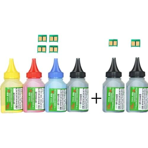 6 Color toner Powder + 6chip CF210A 210a 131A toner cartridge for HP LaserJet Pro 200 color M251nw M276n M276nw Laser printer