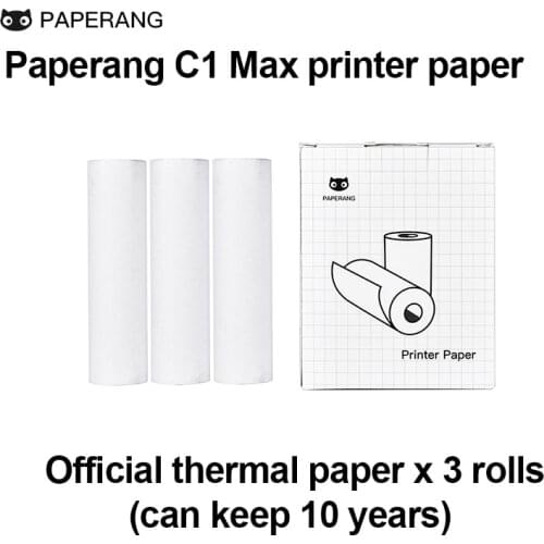 Paperang C1 Max Printer Official printer Paper 112mm Self-adhesive Sticker thermal paper notes label papers home school supplies