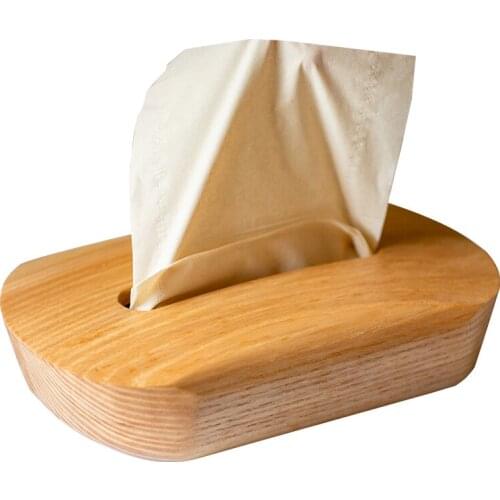 Wooden Tissue Box Creative Solid Wood Tissue Box Bathroom Toilet Tissue Storage Box Home Decoration Desktop Storage Ornaments