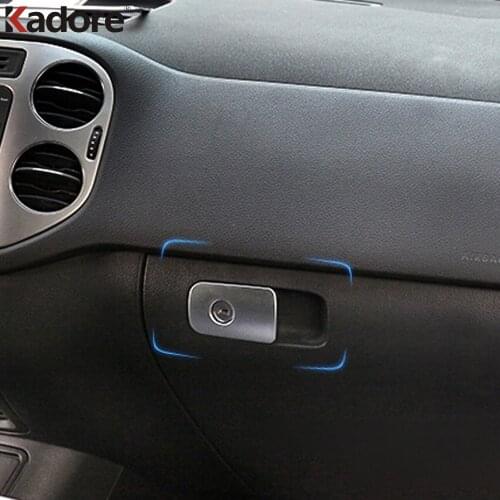 For Volkswagen Tiguan 2013 2014 2015 ABS Matte Gloves Box Handle Buckle Cover Glove Box Trim Car Styling car accessories