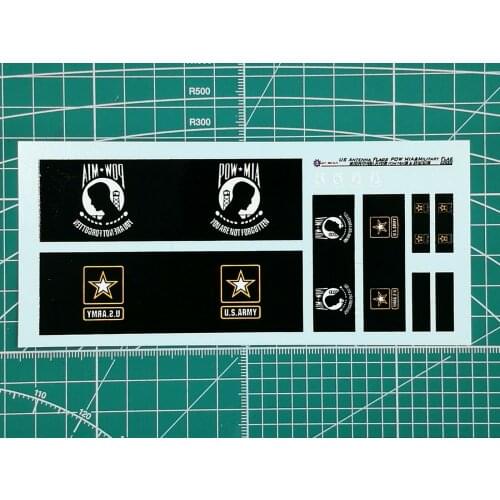 GALAXY G35002 1/35 U S Army Antenna Flags POW MIA Miltary