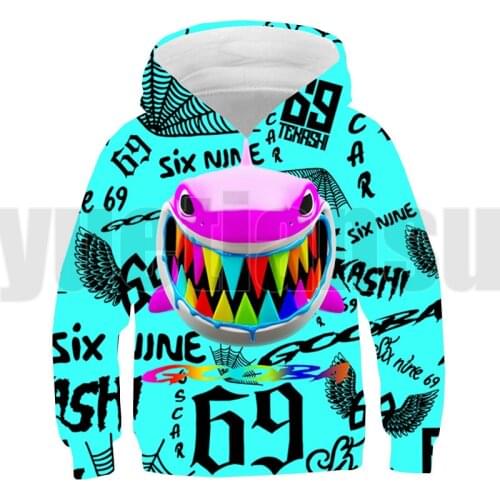 Hip Hop 3D Rapper 6IX9INE Hoodie Men Streetwear Children Anime Oversize Tekashi 69 Pullover Kids Sweatshirt 6ix9ine Pullover
