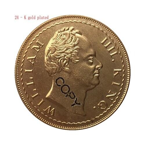 India-British 2 Mohur-William IV Pattern 1835 copy coins 31mm