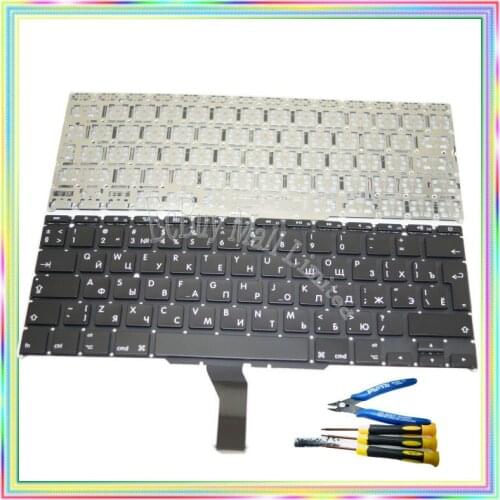 Brand new Russian RU Keyboard without Backlight & keyboard screws & screwdriver tools for Macbook Air A1370 A1465 11-14Years