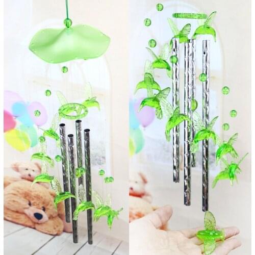 Creative Lucky Humming Bird Wind Chimes Bells Hanging Gifts Pendant Wall Home Car Decor Garden Window Decoration
