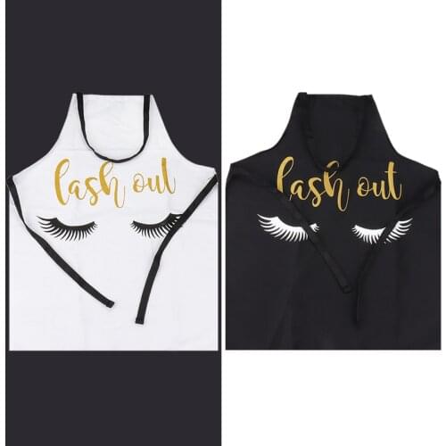 Fashion Eyelash Love Bronzing Cotton Apron Women Adult Bibs Home Cooking Baking Coffee Shop Cleaning Aprons Kitchen Accessories