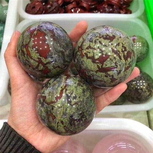 Natural quartz crystal ball dragon blood stone for home decoration