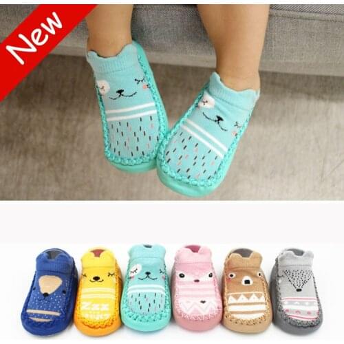 New Fashion Baby Socks With Rubber Soles Infant Sock Newborn Autumn Winter Children Floor Socks Shoes Anti Slip Soft Sole Sock