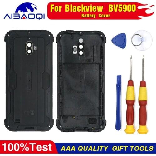 New Original Battery Case Back Cover+LoudSpeaker+Wireless Charging+Back Glass Panel+Camera Glass For Blackview BV5900 Phone