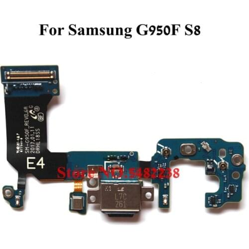 Original USB Charging Dock Port Flex cable For Samsung G950F S8 SM-G950F Charger plug board connector replacement Parts