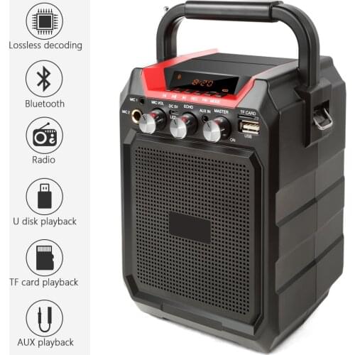 Portable Bluetooth Speaker Wireless 3D Stereo Subwoofer Speakers Loudspeaker Support AUX FM TF Microphone Remote Control