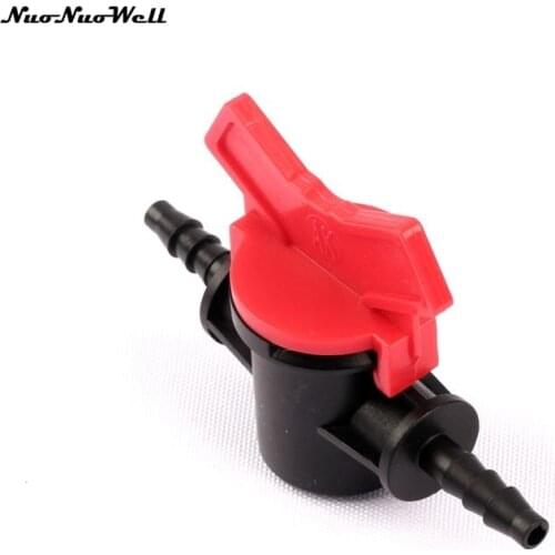 2pcs NuoNuoWell 4/7mm PE Hose Valve Irrigation System Parts Barbed Ball Valve Garden Watering Planter Water Plumbing Fittings