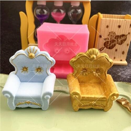 European Style Sofa Silicone Molds Fondant Moulds Resin Clay Soap Candle Mold Polymer Clay Candy Chocolate Moulds