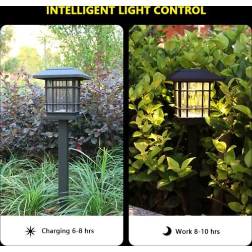 2PCS Led Solar Light Outdoor Solar Lawn Lamp Garden Pathway Light Warm White Landscape Lamp Waterproof Patio Underground Lamp
