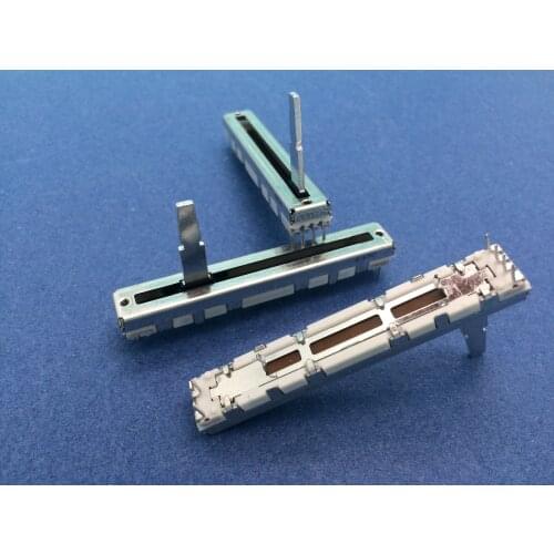 [VK]Japan ALPS B10KX2 60MM 6CM for DJM600 DJM-600 Putter B10K 10KBX2 Slide Volume Fader Resistance double potentiometer switch
