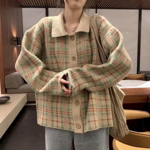 2021 Spring Autumn Women Winter Clothes Vintage Sweater Korean Cardigan Oversized Punk Fall Fashion Long Sleeve Casual Cardigans