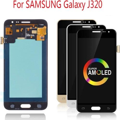 Super AMOLED 5.0"LCD For SAMSUNG Galaxy J320 LCD Display Touch Screen Digitizer For SAMSUNG J3 2016 J320F J320H J320M LCD