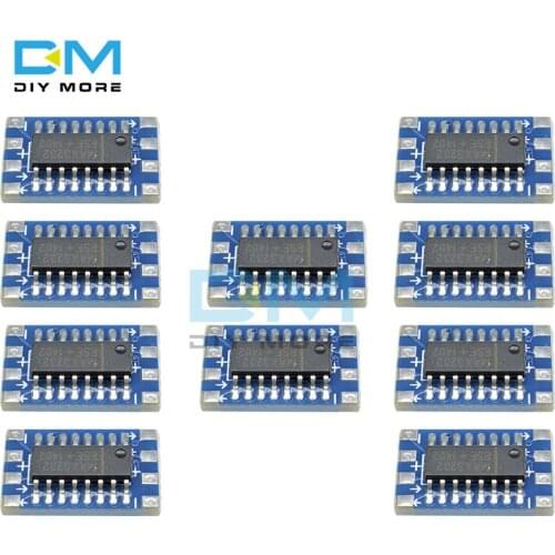 10PCS Mini MAX3232 Serial Port RS232 to TTL Converter Adaptor Adapter Board MAX3232CSE Elcetrical Levels 115200bps Mini