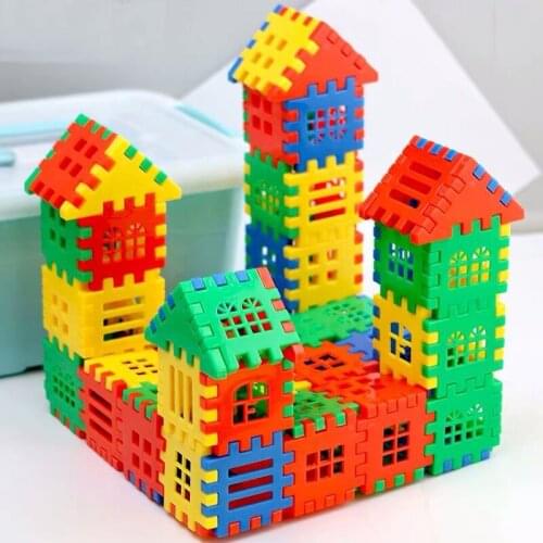 100/160pcs/lot Baby Paradise House Spelling Puzzle Plastic Blocks City DIY Creative Model Figures Educational Kids Toys L1 L1 L1