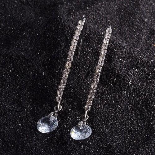 2020 Fashion Jewelry New Korean Transparent Crystal Earring Boucle d'oreille Femme Bijoux Brincos Long Earrings For Women