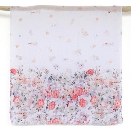 2021 Fashion Women Lovely Floral Printed Cotton Scarf 10pcs/lot