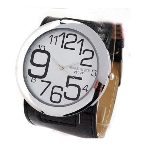 2021 New Explosion Big Dial Big Digital Belt Watch Fashion Womag Quartz Watch Wholesale and Foreign Trade Watch Women Gift