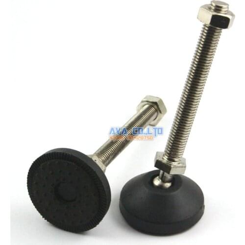 4 Pieces 50mm Swivel Base M12*100mm Adjustable Lathe Leg Articulating Leveling Feet
