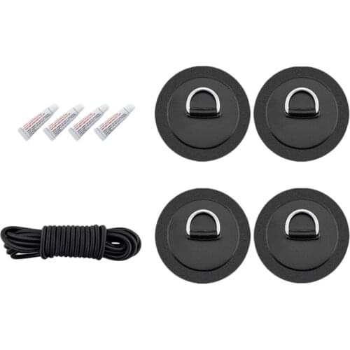 4x Heavy Duty 316 Stainless Steel D-Ring Patch for PVC Inflatable Boat Raft Dinghy Kayak