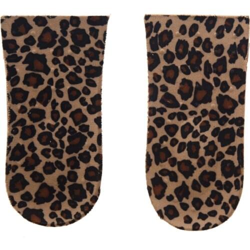 COSW Hot 4 x Sole Heel Pad PVC Leopard Growing for Women Men + 4.5cm