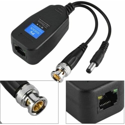 Dc-8mhz Passive CCTV Coax Bnc Video Power Balun Transceiver To Rj45 Connector 1 pair (2 pcs)