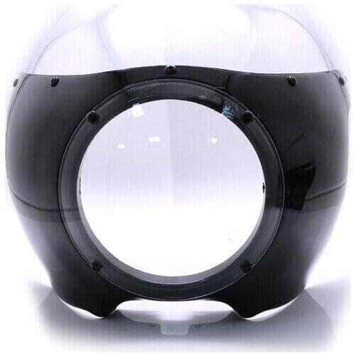 5 3/4" ABS Headlight Fairing Clear Windshield For Harley Dyna Honda Cafe Racer