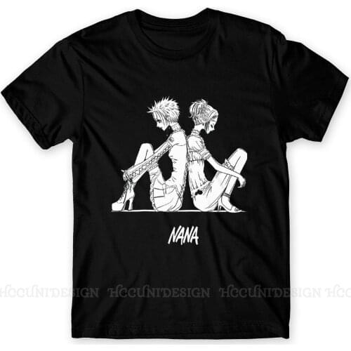 Men T Shirts Nana Osaki Cos Anime Comic Funny Tee Shirt Nana Back to Back Short Sleeve T-Shirt Pure Cotton Adult Clothing