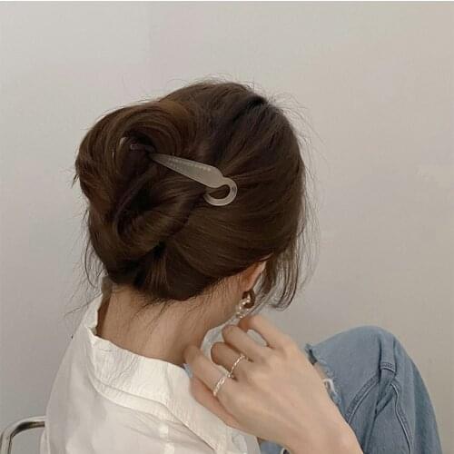 Ins cold wind banana clip vertical clip ponytail hair clip back head clip headdress South Korea ins white-collar horizontal clip