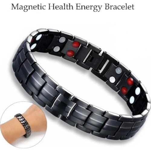 Magnetic Bracelet Mens Health Care Stainless Steel Wrist Band Magnetic Bracelet Hand Chain Energy Bracelets For Men
