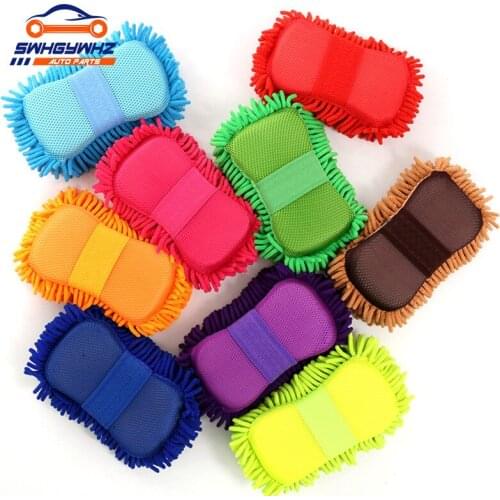 Microfiber Wash Mitt for Car Cleaning Mitts Tools Premium Chenille Scratch-Free Car Washing Cleaning Sponge End Washing Glove
