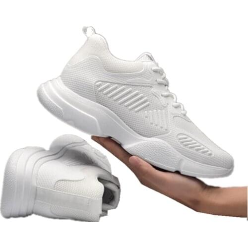 Fashion Mens Summer Mesh Breathable Running Sport Shoes Height Increasing Elevated Lift Insole Get Taller 2.76 inches Sneakers