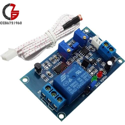 DC 12V Photoresistor Relay Module Light Detect Sensor With Timer Sensitivity Adjustment Car Light Control