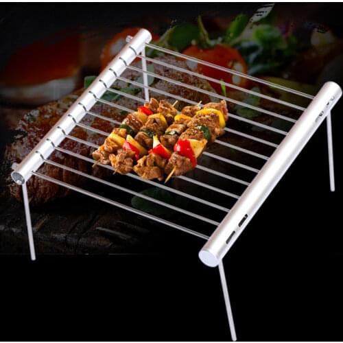 Portable Stainless Steel BBQ Grill Folding BBQ Grill Mini Pocket BBQ Grill Barbecue Accessories For Home Park Use