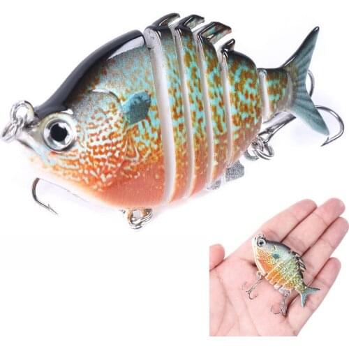 63mm 9.3g Lifelike Tilapia Swimbait Fishing Lures Hard Bait Lure With Treble Hook Multi Jointed Lures For Bass Fishing Tackle