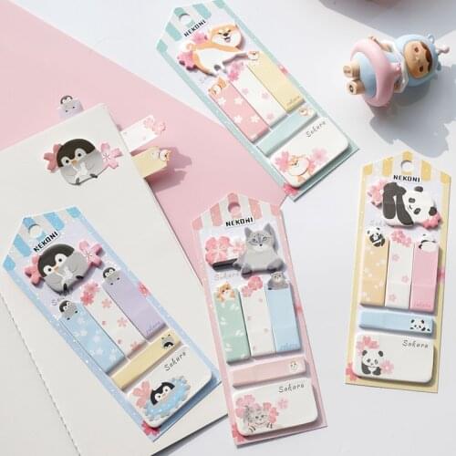 Kawaii Dog Cat Penguin Panda N Times Memo Pad Sticky Notes School Office Supply Student Stationery