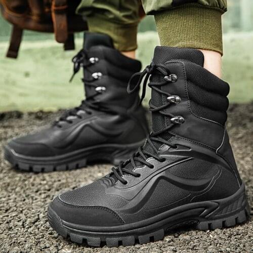 Military Boots Men Boots Special Force Desert Combat Army Boots Outdoor Hiking Boots Ankle Shoes Men Work Safty Hiking Shoes