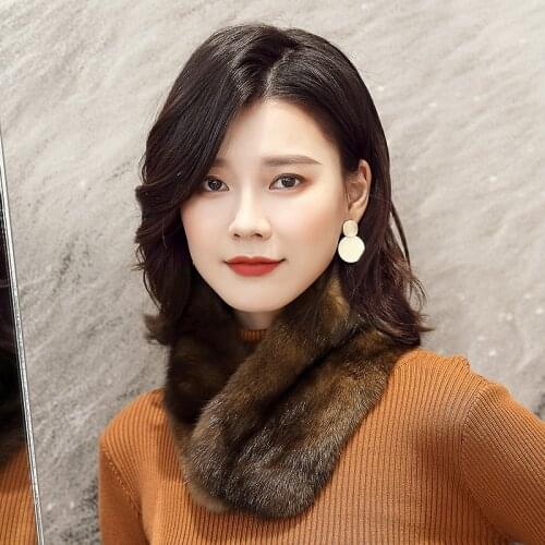 Lantafe Women Scarf Winter Scarf Warm Luxury Natural Fur Thickening Sable Mink Fur Neck Warm High Quality Whole Real Fur