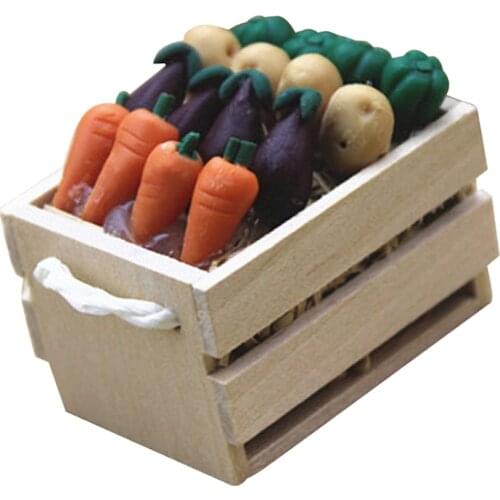 1/6 1/12 Scale Miniature Various Mixed Vegetables Model Dollhouse Kitchen Food Supplies Miniature Vegetables Kitchen Accessories