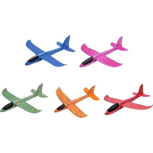 2021 Kinderen Hand Gooi Flying Zweefvliegtuig Planes Toys Kids Foam Vliegtuig Model Kinderen Outdoor Plezier Speelgoed 48Cm/35cm