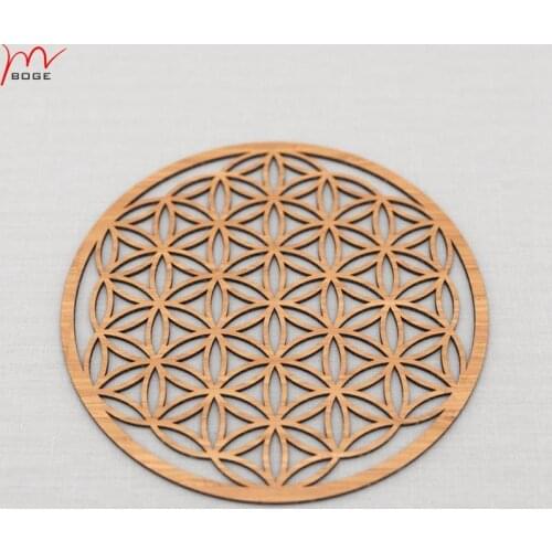 5pcs Flower of Life Wall Decoration laser cut wood place mats wooden wall decor home decor modern