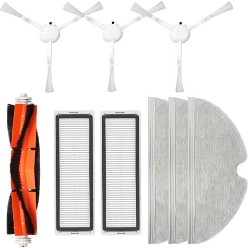 9Pcs/Set Washable Replacement Parts for Xiaomi Dreame F9 Vacuum Robot Cleaner Sweeper Turbo Side Brush Air Filter Mop rag