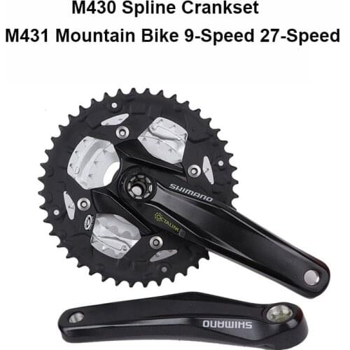 Alivio FC-M431 M431 M430 22-32-44T Bike Crankset 9s 27s 9 speed 44T MTB bicycle chainwheel with BB ES25 Bottom Bracket