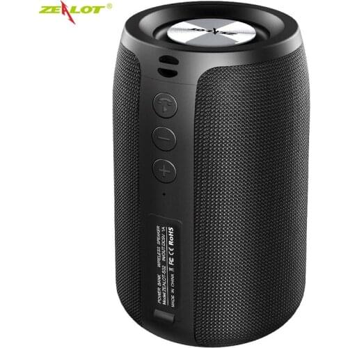 ZEALOT S32 Portable Bluetooth Speaker 10-Hour Playtime 66ft Bluetooth Range IPX5 Subwoofer Loudspeaker AUX for Computer