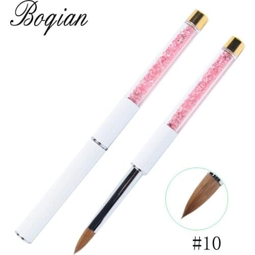 BQAN Professional #10 1pcs Nail Brush Art Acrylic Kolinsky Sable Brush 3D Painting Pen Drawing Brush Manicure